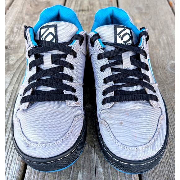 Adidas Five Ten Freerider Mountain Biking Shoes Womens 7 Grey Blue Flat Pedal - Picture 6 of 11